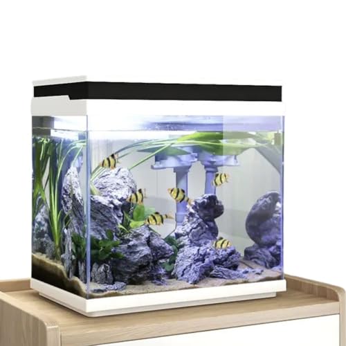 AquaOne Aquarium Komplettset LED mit Pumpe HNE-380 I Kleines Nanoaquarium 26 Liter mit Filteranlage I Mini Nano Becken Set für Fische und Garnelen von AquaOne