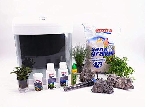 Unbekannt Nano Aquarium Set XCube Komplettset weiß Cube 26 Liter Becken inkl. Deko Pflanzen LED und Mondlicht | Anfänger von AquaOne