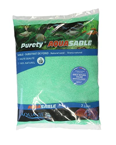 Natürlicher Sand, Aquasable in Beutel, 0,5 mm-1 mm, 3 l, Hellgrün S1 von Aquavie