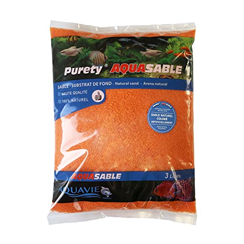 Natürlicher Sand, Aquasable in Beutel, 0,5 mm-1 mm, 3 l, Orange S1 von AquaVie