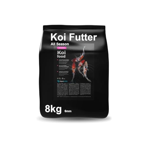 Aquabetta Koi Futter All Season 6mm - Professionelles Koifutter 8 Kg (21L) - Koi-Fischfutter für das ganze Jahr | Geringere Wasserbelastung | Weniger Algen von Aquabetta