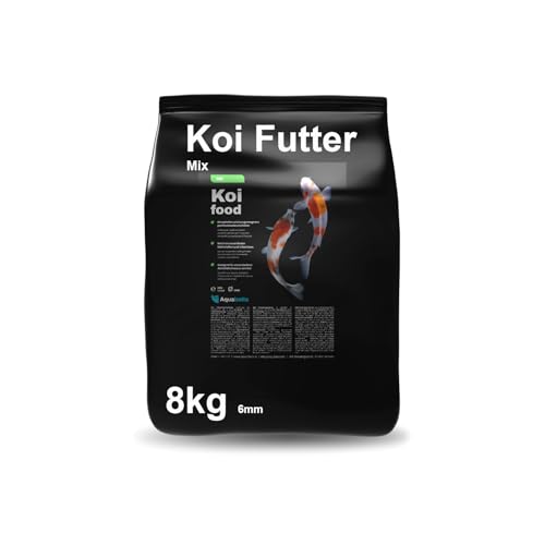 Aquabetta Koi Futter Mix 6mm - Professional Koifutter 8 Kg (21L) - Koi-Fischfutter für den Sommer | Für Temperaturen über 10°C | Geringere Wasserbelastung | Weniger Algen von Aquabetta