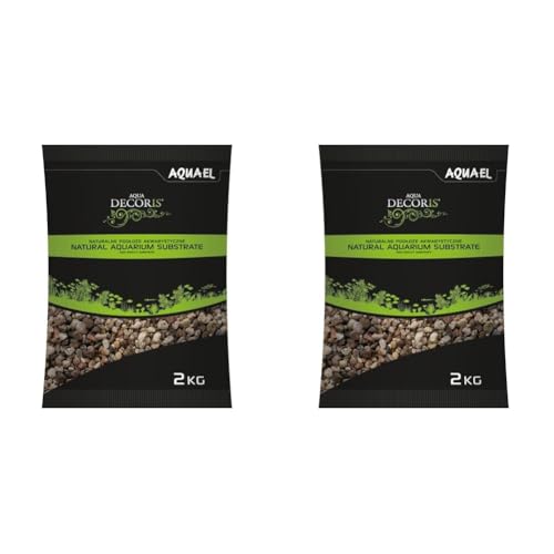 Aquael Kies Natur bunt 3 – 5 mm – 2 kg 114044 (Packung mit 2) von Aquael