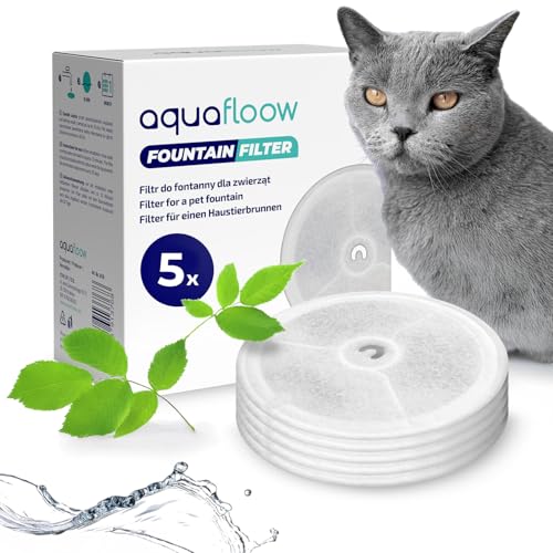 Aquafloow 10 Stück Katzenbrunnen Filter, Filter Unit 3.0 Harz und Aktivkohle Katzen Hunde Trinkbrunnen kompatibel mit Petkit Eversweet 1,85L und 2L/1.8L Automatische intelligenter Katzenbrunnen von Aquafloow