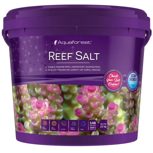 Aquaforest Reef Salt 22kg für Aquarien, Wasserbehandlung für Teiche, Wasserqualität für Fische aufrechterhalten, 22 Kilogramm, Granulat, 1E+1 Liter, Aquarium Reef Salt, Chemikalie, Salz, 470602031 von Aquaforest