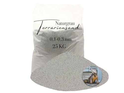 25 kg Terrarien Sand Terrarium Sand Terrarienkies hellgrau 0,1-0,3 mm von Aquagran