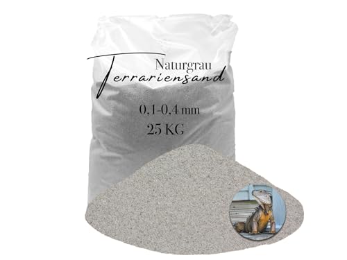 25 kg Terrarien Sand Terrarium Sand Terrarienkies hellgrau 0,1-0,4 mm von Aquagran