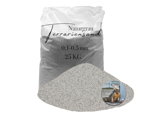 25 kg Terrarien Sand Terrarium Sand Terrarienkies hellgrau 0,1-0,5 mm von Aquagran