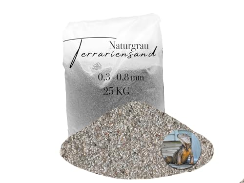 25 kg Terrarien Sand Terrarium Sand Terrarienkies hellgrau 0,3-0,8 mm von Aquagran