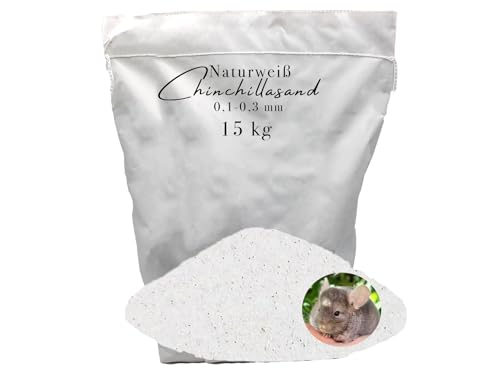 Aquagran 15 kg Chinchillasand Badesand 0,1-0,3 mm hocherhitzt keimfrei samtweich weiß umweltfreundlich papierverpackt von Aquagran