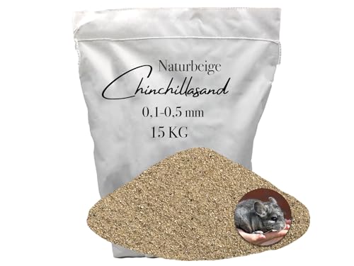 Aquagran 15 kg Chinchillasand Badesand 0,1-0,5 mm hocherhitzt keimfrei samtweich beige umweltfreundlich papierverpackt von Aquagran