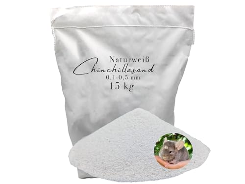 Aquagran 15 kg Chinchillasand Badesand 0,1-0,5 mm hocherhitzt keimfrei samtweich weiß umweltfreundlich papierverpackt von Aquagran