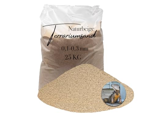 Aquagran 25 kg Terrariensand Terrariumsand Terrarienkies beige Ocker 0,1-0,3 mm von Aquagran