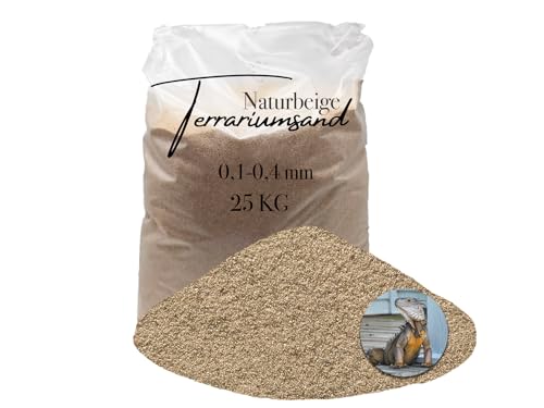 Aquagran 25 kg Terrariensand Terrariumsand Terrarienkies beige ocker 0,1-0,4 mm von Aquagran