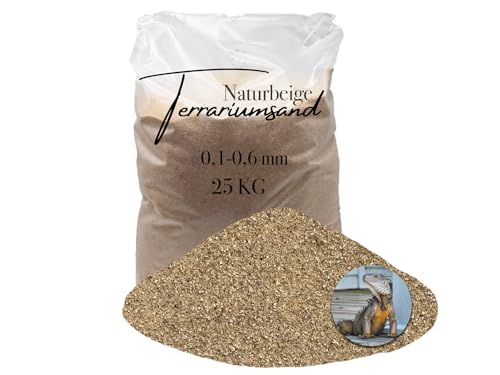 Aquagran 25 kg Terrariensand Terrariumsand Terrarienkies beige ocker 0,1-0,6 mm von Aquagran