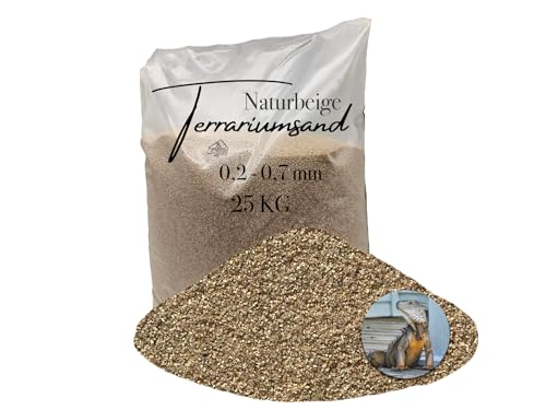 Aquagran 25 kg Terrariensand Terrariumsand Terrarienkies beige ocker 0,2-0,7 mm von Aquagran