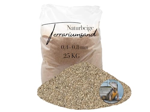 Aquagran 25 kg Terrariensand Terrariumsand Terrarienkies beige ocker 0,4-0,8 mm von Aquagran