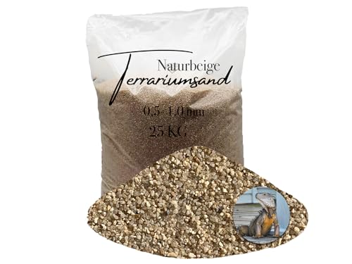 Aquagran 25 kg Terrariensand Terrariumsand Terrarienkies beige ocker 0,5-1,0 mm von Aquagran