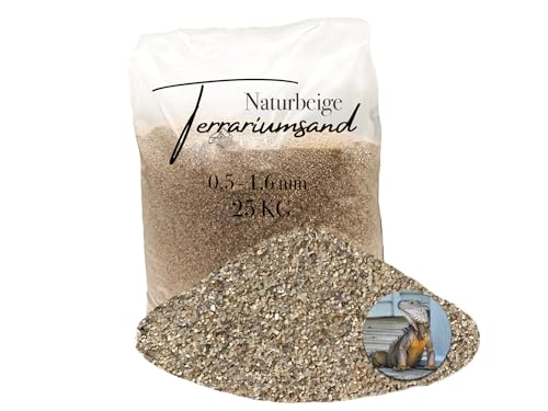 Aquagran 25 kg Terrariensand Terrariumsand Terrarienkies beige ocker 0,5-1,6 mm von Aquagran