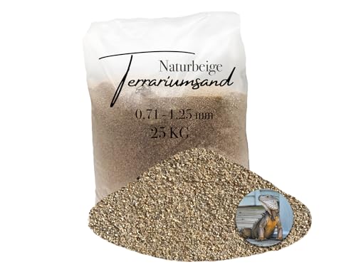 Aquagran 25 kg Terrariensand Terrariumsand Terrarienkies beige ocker 0,71-1,25 mm von Aquagran
