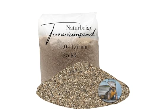 Aquagran 25 kg Terrariensand Terrariumsand Terrarienkies beige Ocker 1,0-1,6 mm von Aquagran