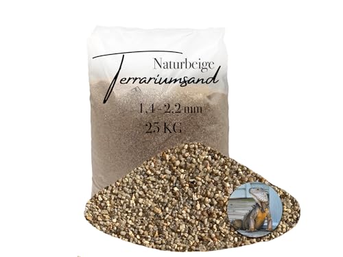 Aquagran 25 kg Terrariensand Terrariumsand Terrarienkies beige ocker 1,4-2,2 mm von Aquagran