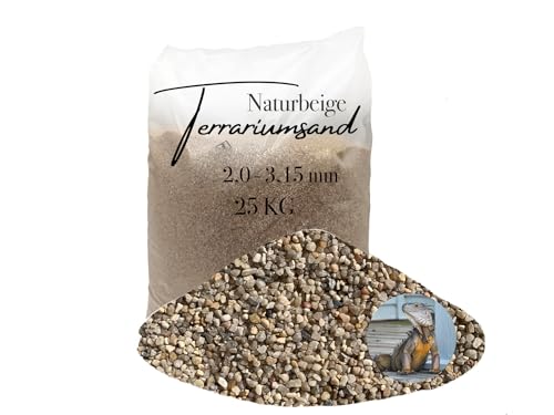 Aquagran 25 kg Terrariensand Terrariumsand Terrarienkies beige ocker 2,0-3,15 mm von Aquagran