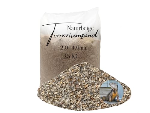 Aquagran 25 kg Terrariensand Terrariumsand Terrarienkies beige Ocker 2,0-4,0 mm von Aquagran