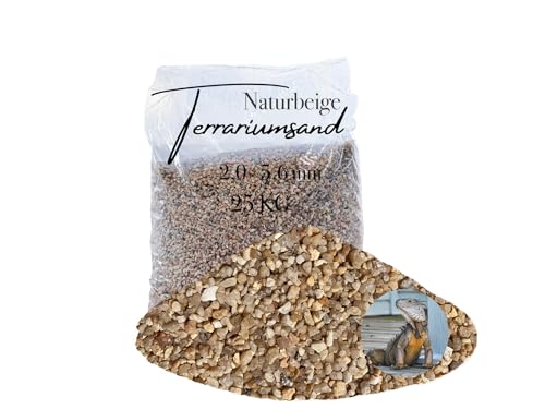 Aquagran 25 kg Terrariensand Terrariumsand Terrarienkies beige Ocker 2,0-5,6 mm von Aquagran