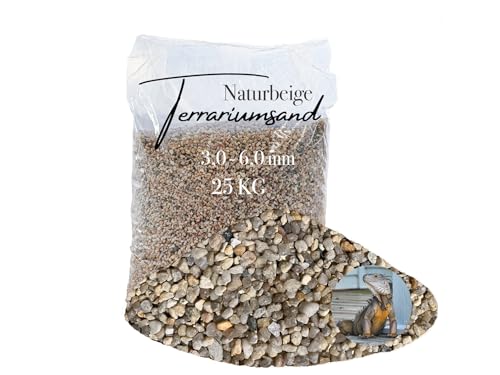 Aquagran 25 kg Terrariensand Terrariumsand Terrarienkies beige ocker 3,0-6,0 mm von Aquagran