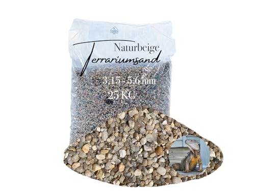 Aquagran 25 kg Terrariensand Terrariumsand Terrarienkies beige Ocker 3,15-5,6 mm von Aquagran