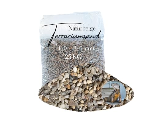 Aquagran 25 kg Terrariensand Terrariumsand Terrarienkies beige Ocker 4,0-8,0 mm von Aquagran