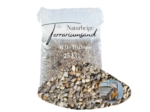 Aquagran 25 kg Terrariensand Terrariumsand Terrarienkies beige ocker 8,0-16,0 mm von Aquagran