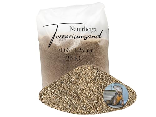 Aquagran 25 kg Terrariensand Terrariumsand Terrarienkies beige ocker0,63-1,25 mm von Aquagran