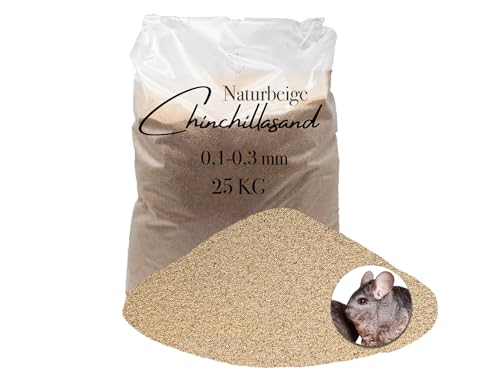 Aquagran Chinchilla Sand 25 kg Beiger 0,1-0,3 mm Badesand Sandbad hocherhitzt keimfrei samtweich von Aquagran