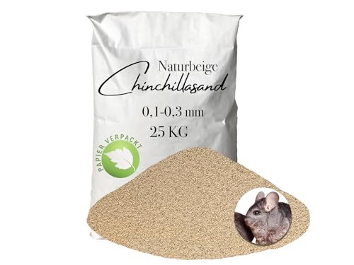 Aquagran Chinchilla Sand 25 kg Beiger Badesand 0,1-0,3 mm Sandbad hocherhitzt keimfrei samtweich von Aquagran