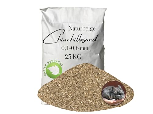 Aquagran Chinchilla Sand 25 kg Beiger Badesand Sandbad hocherhitzt 0,1-0,6 mm keimfrei samtweich von Aquagran