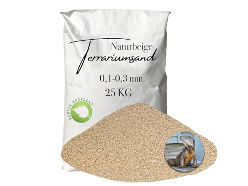 Aquagran Terrariensand Terrariumsand Terrarienkies 0,1-0,3 mm beige Ocker 25 kg von Aquagran