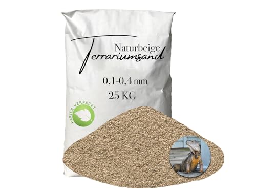 Aquagran Terrariensand Terrariumsand Terrarienkies 0,1-0,4 mm beige Ocker 25 kg von Aquagran