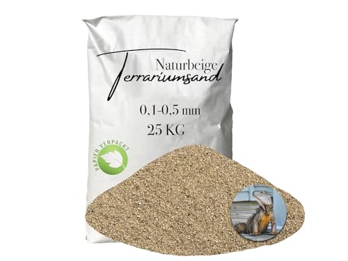 Aquagran Terrariensand Terrariumsand Terrarienkies 0,1-0,5 mm beige Ocker 25 kg von Aquagran