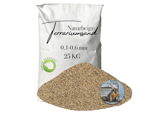 Aquagran Terrariensand Terrariumsand Terrarienkies 0,1-0,6 mm beige ocker 25 kg von Aquagran