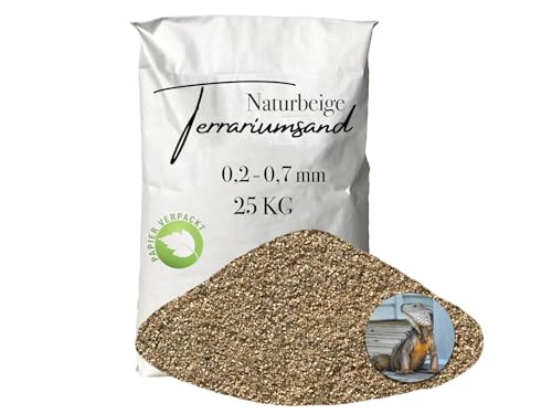 Aquagran Terrariensand Terrariumsand Terrarienkies 0,2-0,7 mm beige ocker 25 kg von Aquagran