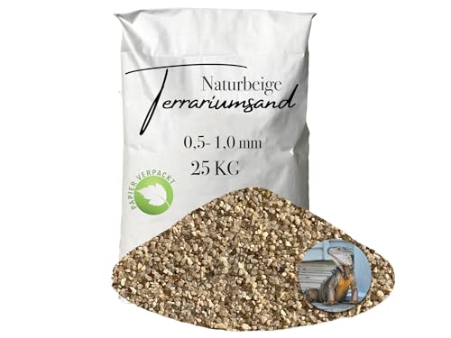 Aquagran Terrariensand Terrariumsand Terrarienkies 0,5-1,0mm beige Ocker 25 kg von Aquagran