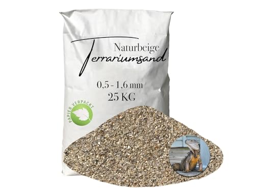 Aquagran Terrariensand Terrariumsand Terrarienkies 0,5-1,6 mm beige Ocker 25 kg von Aquagran