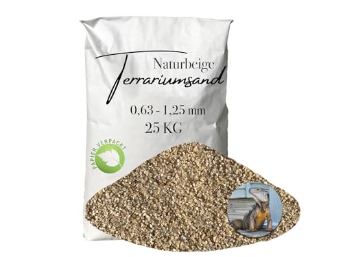 Aquagran Terrariensand Terrariumsand Terrarienkies 0,63-1,25 mm beige ocker 25 kg von Aquagran