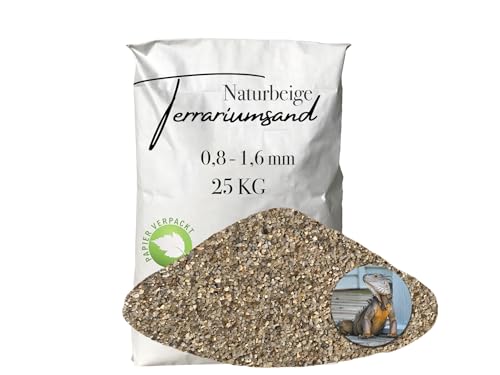 Aquagran Terrariensand Terrariumsand Terrarienkies 0,8-1,6 mm beige ocker 25 kg von Aquagran