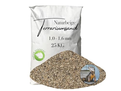 Aquagran Terrariensand Terrariumsand Terrarienkies 1,0-1,6 mm beige ocker 25 kg von Aquagran