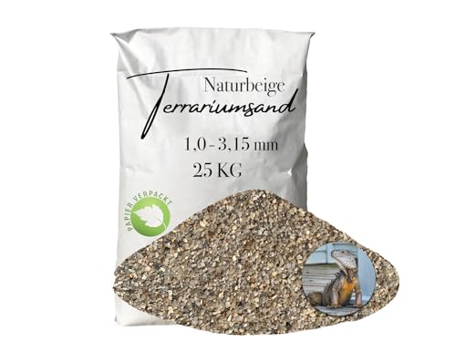 Aquagran Terrariensand Terrariumsand Terrarienkies 1,0-3,15 mm beige ocker 25 kg von Aquagran