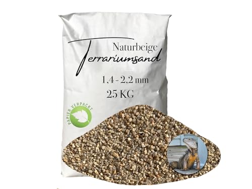 Aquagran Terrariensand Terrariumsand Terrarienkies 1,4-2,2 mm beige ocker 25 kg von Aquagran