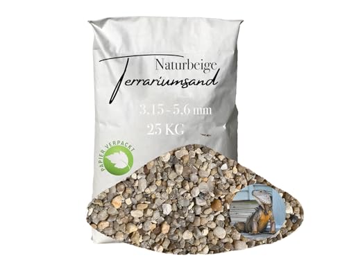 Aquagran Terrariensand Terrariumsand Terrarienkies 3,15-5,6 mm beige ocker 25 kg von Aquagran